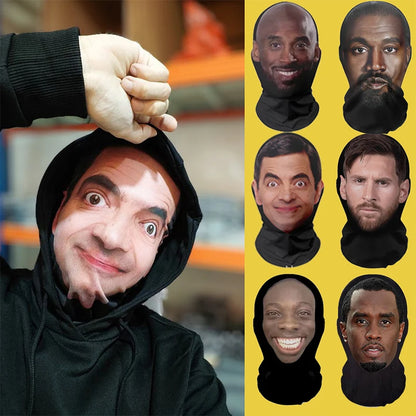 Masque facial complet drôle imprimé en 3D