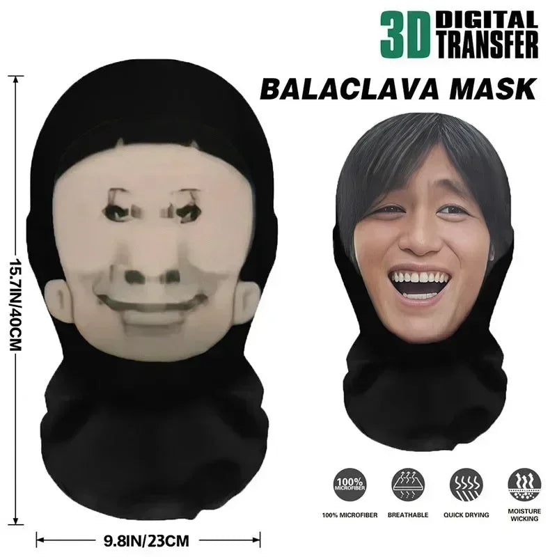 Masque facial complet drôle imprimé en 3D
