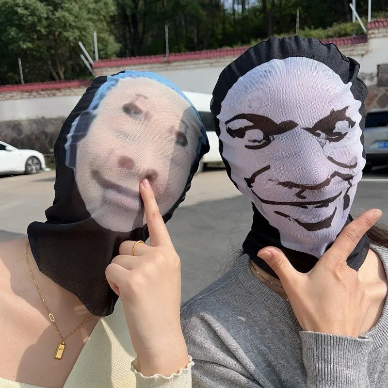 Masque facial complet drôle imprimé en 3D